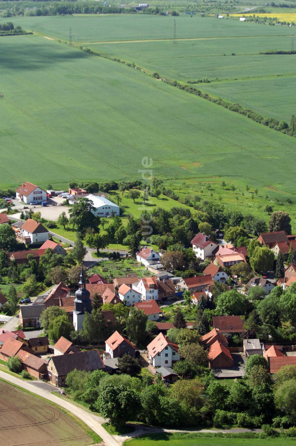 Luftaufnahme Mönchenholzhausen OT Sohnstedt - Dorfansicht Sohnstedt in Thüringen