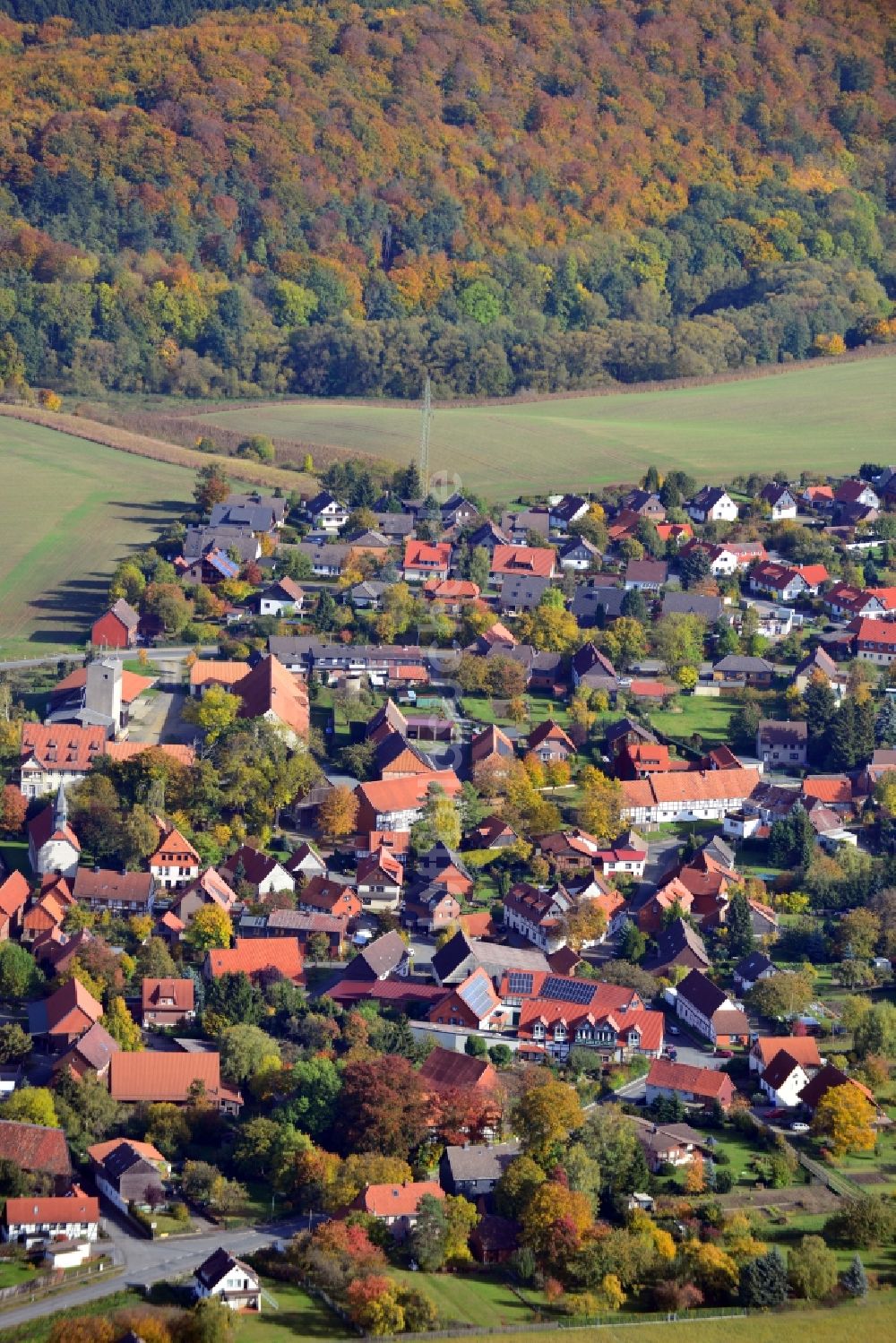 Luftbild Weddingen - Dorfansicht von Weddingen im Bundesland Niedersachsen