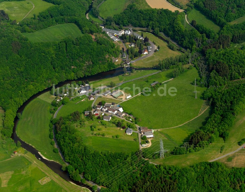 Luftbild Wissen - Dorfansicht von Weidacker in Wissen im Bundesland Rheinland-Pfalz