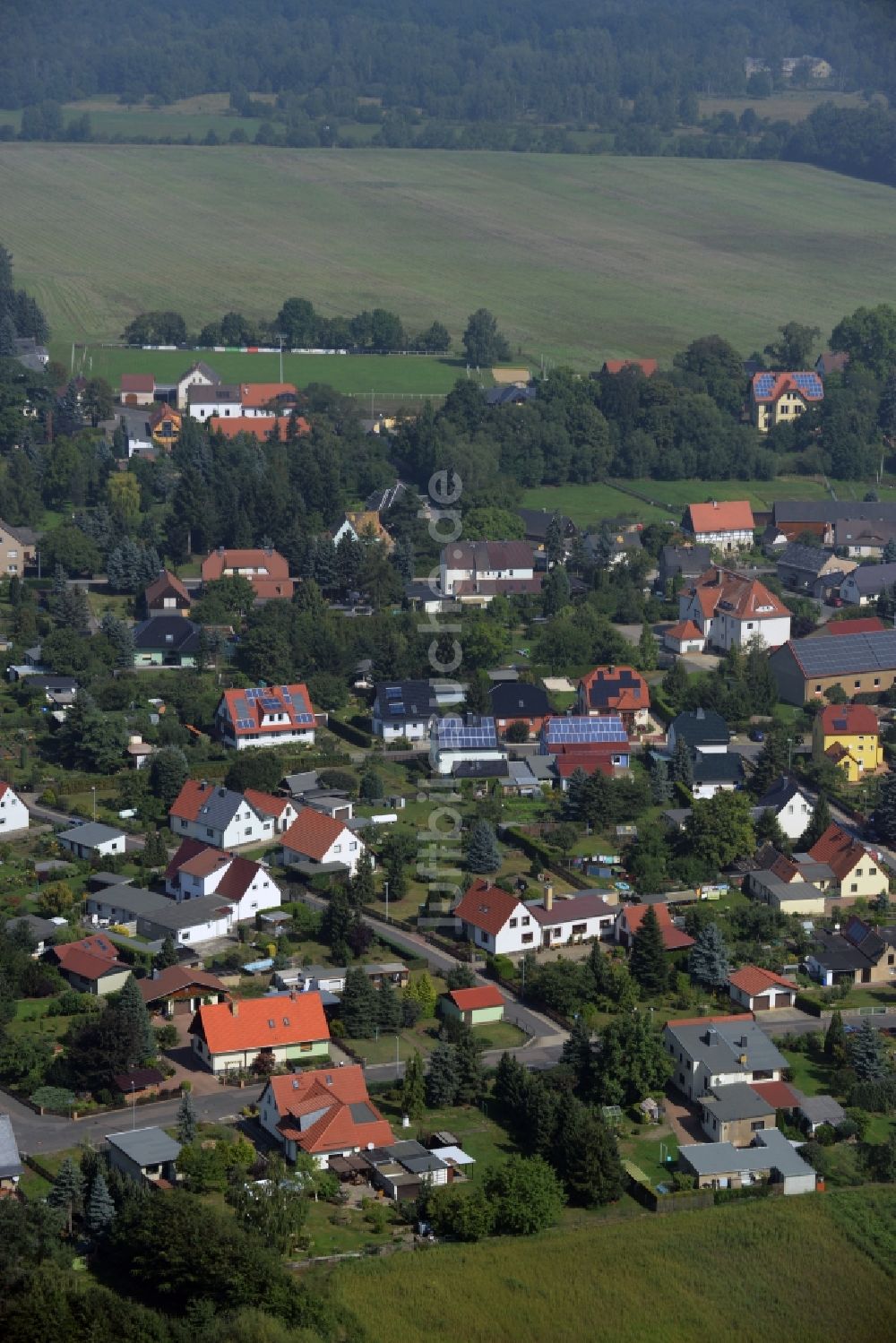 Luftaufnahme Altenhain - Dorfkern in Altenhain im Bundesland Sachsen