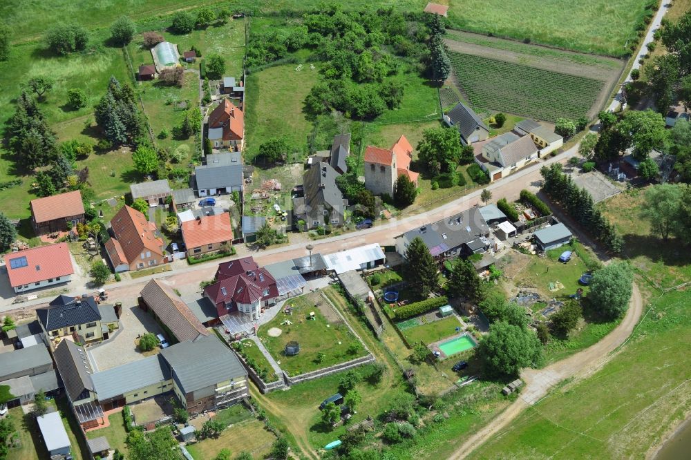 Luftbild Altes Dorf, Lostau - Dorfkern Altes Dorf in Lostau im Bundesland Sachsen-Anhalt