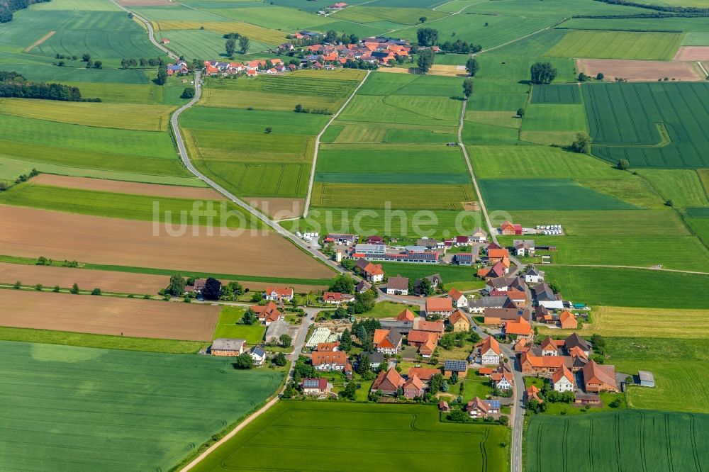 Ammenhausen von oben - Dorfkern in Ammenhausen im Bundesland Hessen, Deutschland