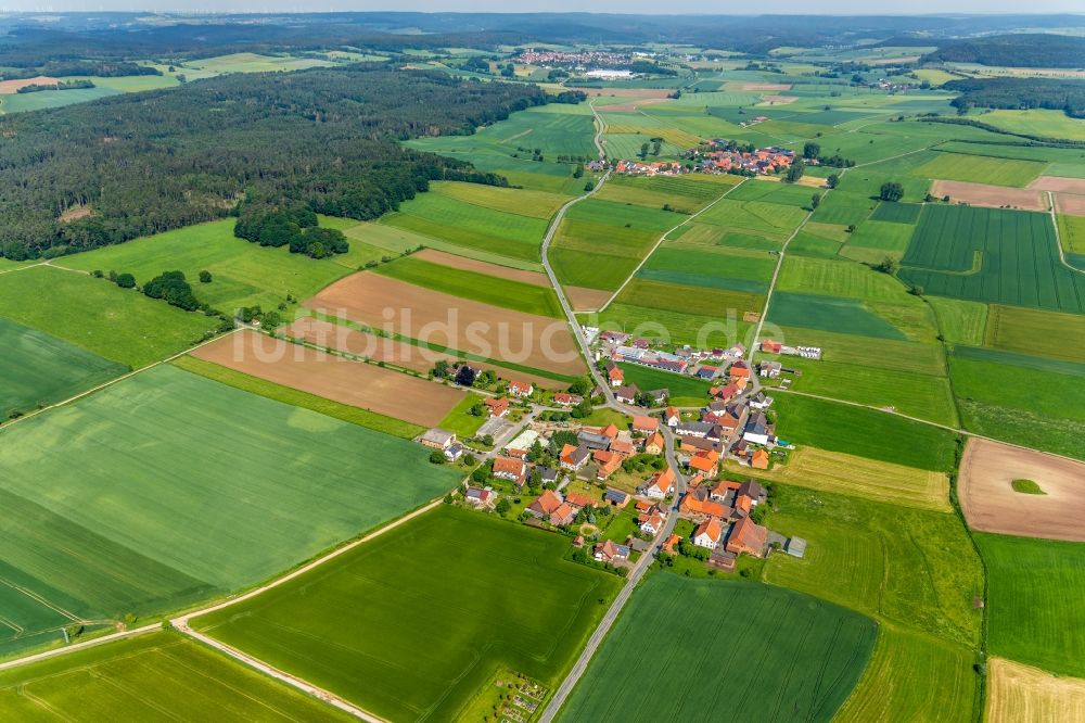 Luftbild Ammenhausen - Dorfkern in Ammenhausen im Bundesland Hessen, Deutschland