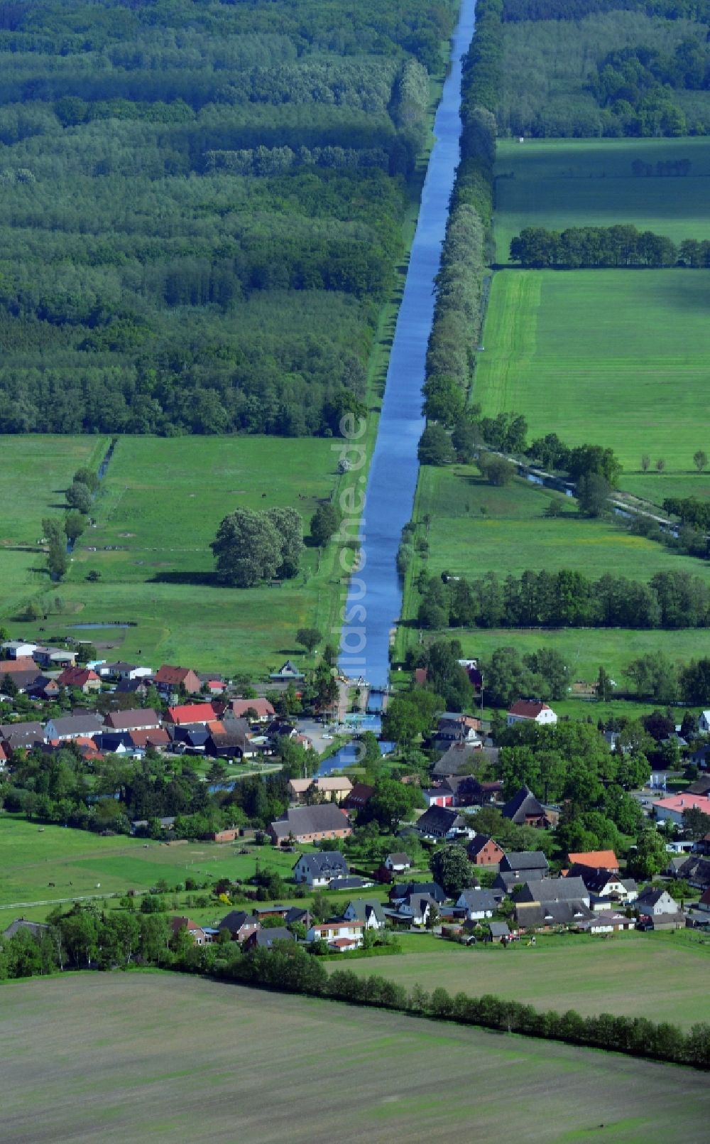 Luftbild Banzkow - Dorfkern in Banzkow im Bundesland Mecklenburg-Vorpommern