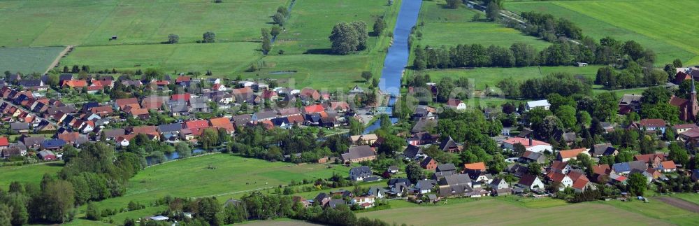 Luftaufnahme Banzkow - Dorfkern in Banzkow im Bundesland Mecklenburg-Vorpommern