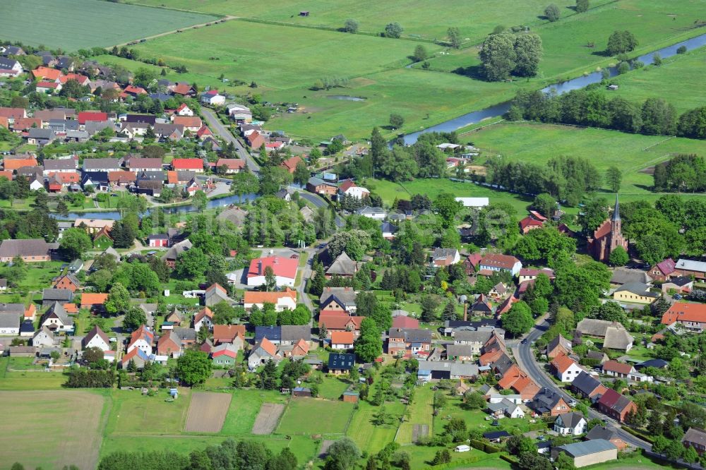 Luftbild Banzkow - Dorfkern in Banzkow im Bundesland Mecklenburg-Vorpommern