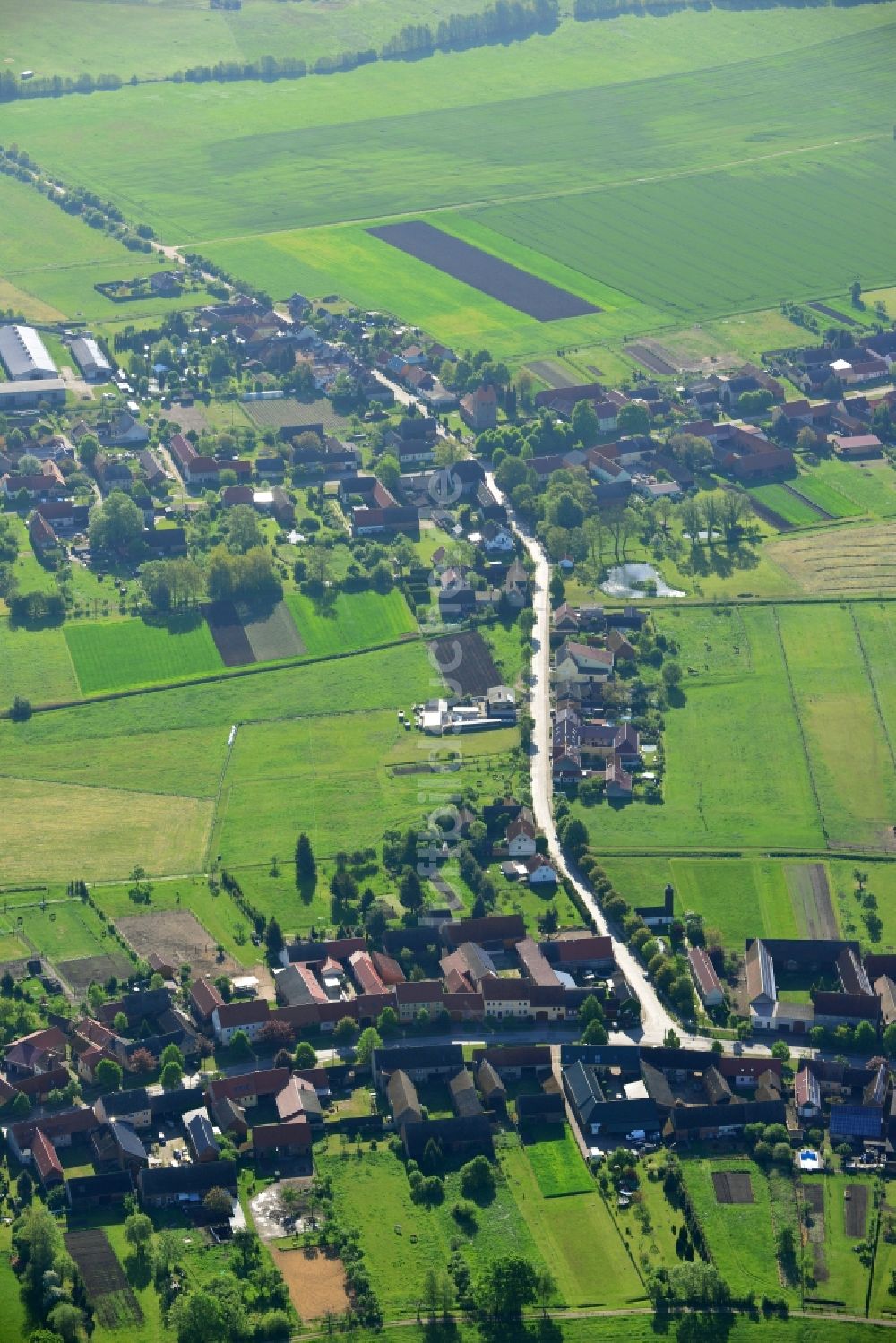 Luftbild Bardenitz, Treuenbrietzen - Dorfkern in Bardenitz, Treuenbrietzen im Bundesland Brandenburg