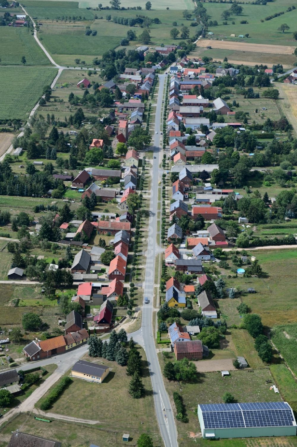 Luftbild Barenthin - Dorfkern in Barenthin im Bundesland Brandenburg, Deutschland