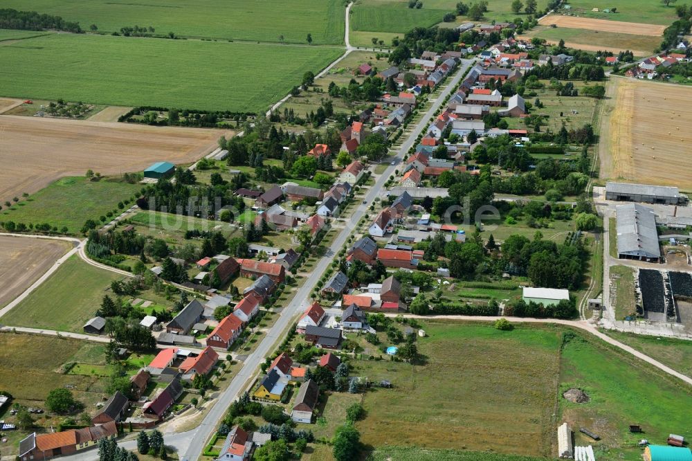 Barenthin von oben - Dorfkern in Barenthin im Bundesland Brandenburg, Deutschland