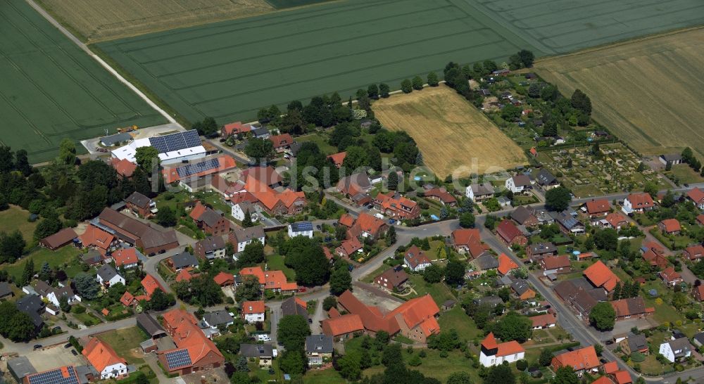 Barsinghausen von oben - Dorfkern in Barsinghausen im Bundesland Niedersachsen