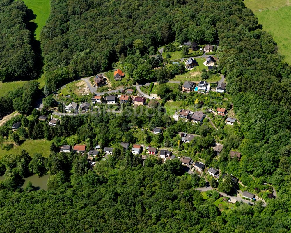 Brochenbach, Sankt Katharinen (Landkreis Neuwied) von oben - Dorfkern in Brochenbach, Sankt Katharinen (Landkreis Neuwied) im Bundesland Rheinland-Pfalz