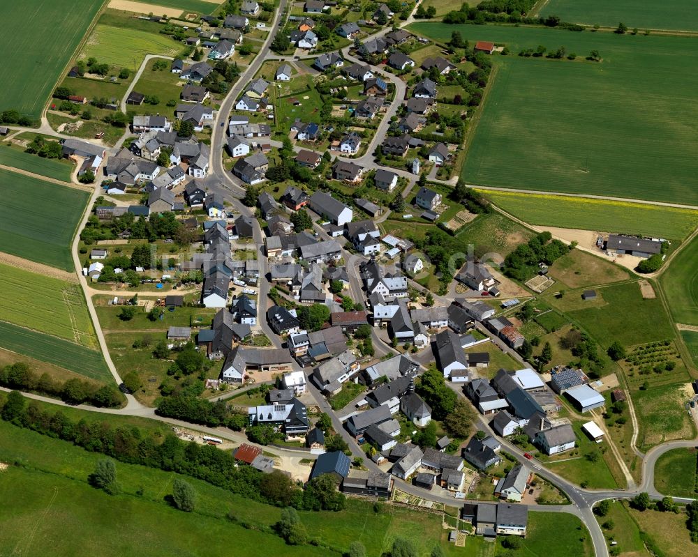 Bubach von oben - Dorfkern in Bubach im Bundesland Rheinland-Pfalz