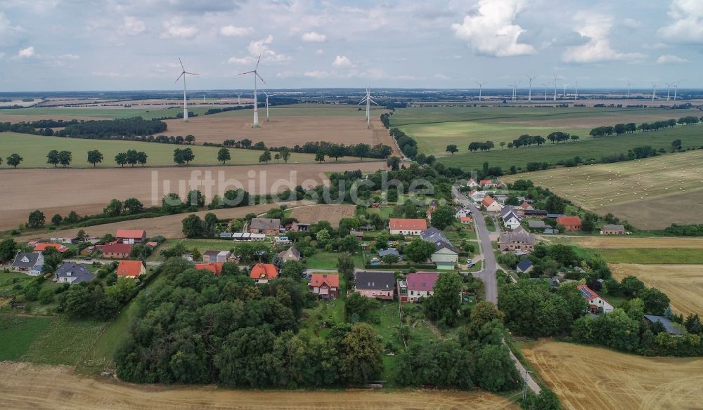 Luftbild Carzig - Dorfkern in Carzig im Bundesland Brandenburg, Deutschland