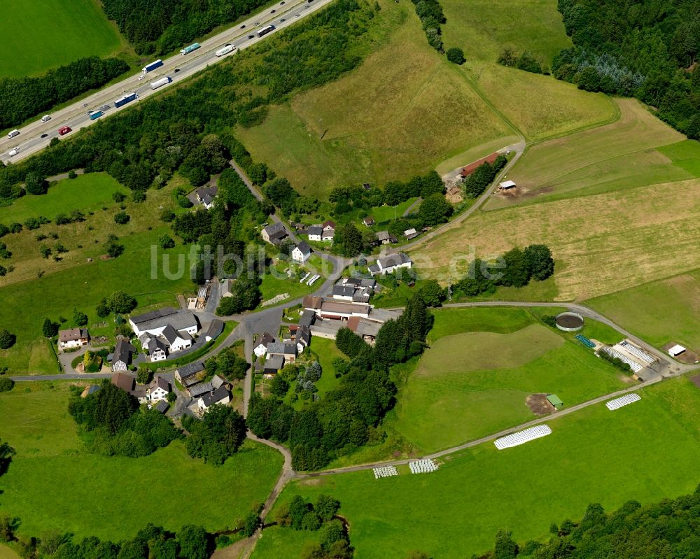 Dinkelbach, Neustadt (Wied) von oben - Dorfkern in Dinkelbach, Neustadt (Wied) im Bundesland Rheinland-Pfalz