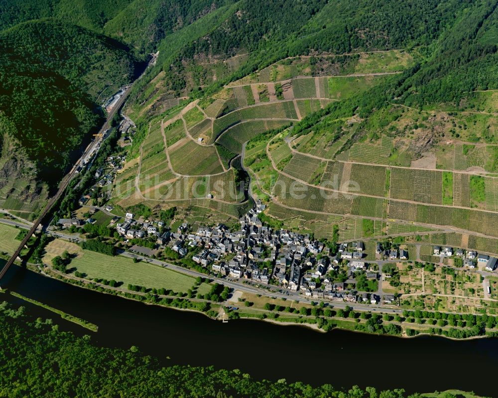 Luftbild Ediger-Eller - Dorfkern in Ediger-Eller im Bundesland Rheinland-Pfalz