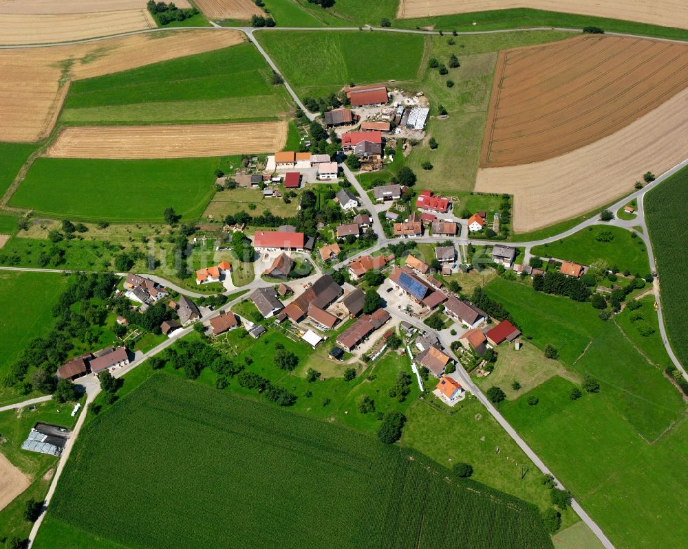 Luftaufnahme Aach-Linz - Dorfkern am Feldrand in Aach-Linz im Bundesland Baden-Württemberg, Deutschland