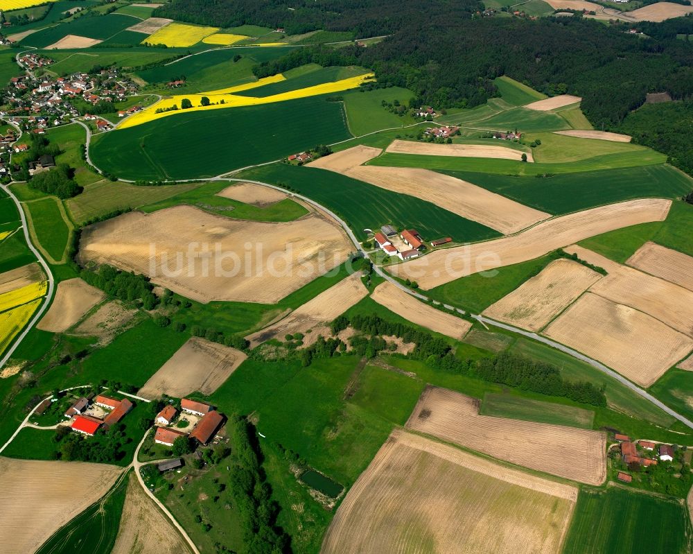 Luftbild Afham - Dorfkern am Feldrand in Afham im Bundesland Bayern, Deutschland