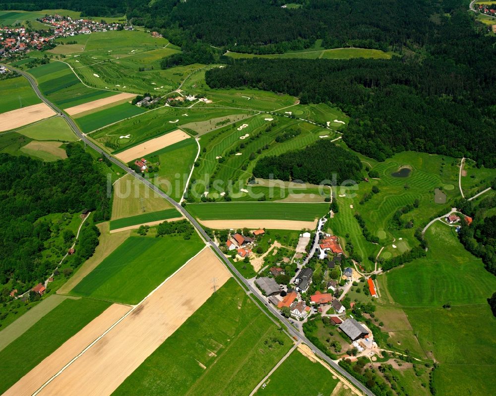 Luftaufnahme Alfdorf - Dorfkern am Feldrand in Alfdorf im Bundesland Baden-Württemberg, Deutschland