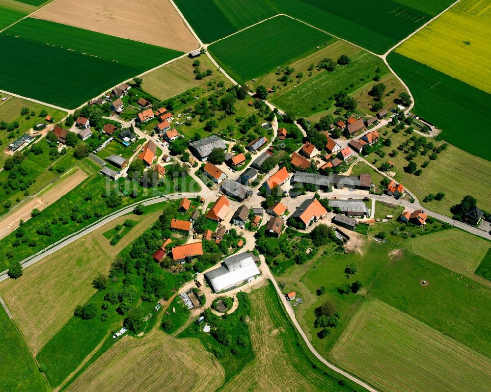 Luftbild Alfdorf - Dorfkern am Feldrand in Alfdorf im Bundesland Baden-Württemberg, Deutschland