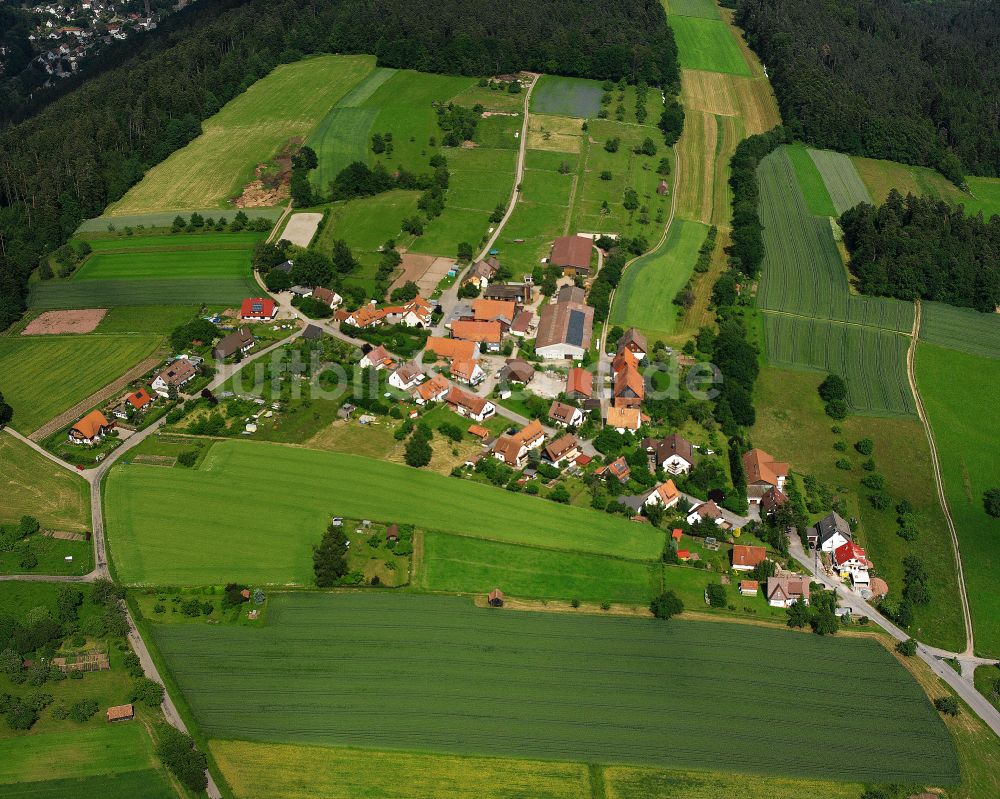 Luftaufnahme Altburg - Dorfkern am Feldrand in Altburg im Bundesland Baden-Württemberg, Deutschland