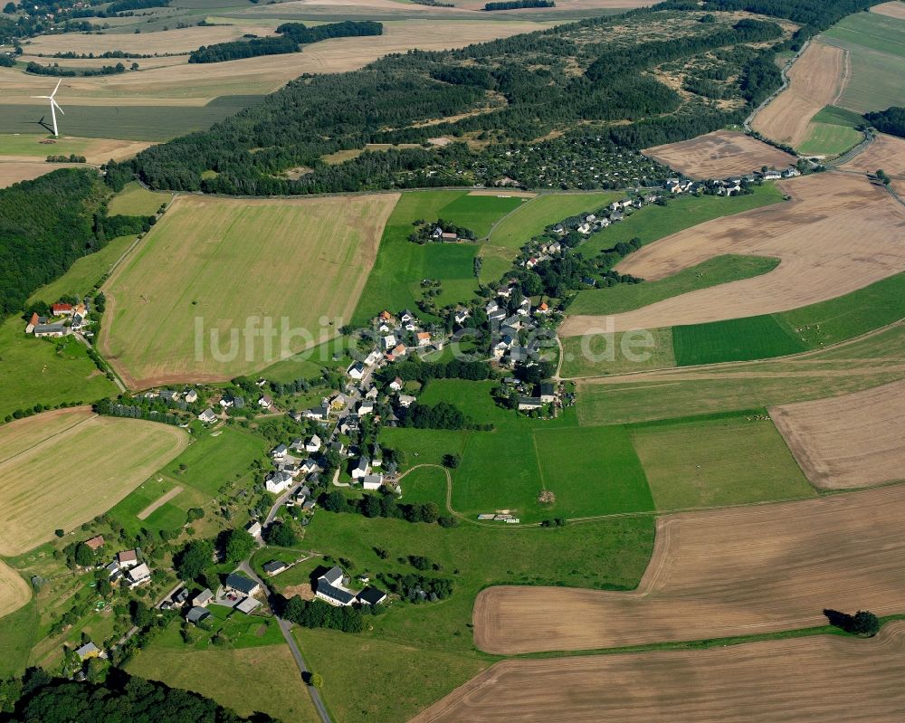 Altenhain von oben - Dorfkern am Feldrand in Altenhain im Bundesland Sachsen, Deutschland