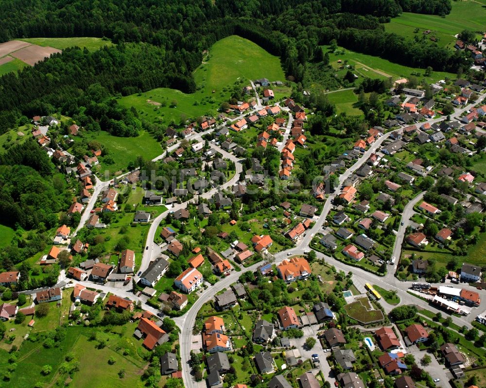 Luftbild Althütte - Dorfkern am Feldrand in Althütte im Bundesland Baden-Württemberg, Deutschland