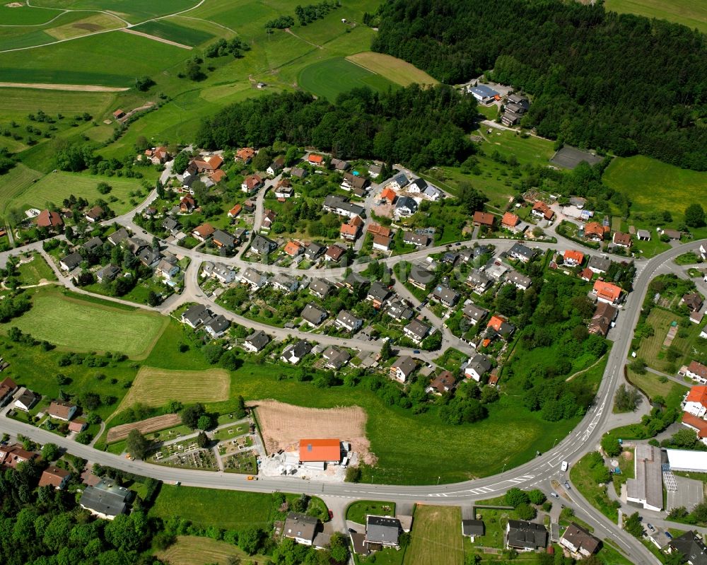 Althütte von oben - Dorfkern am Feldrand in Althütte im Bundesland Baden-Württemberg, Deutschland