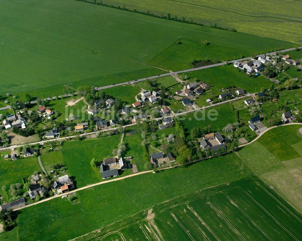 Luftbild Altmittweida - Dorfkern am Feldrand in Altmittweida im Bundesland Sachsen, Deutschland