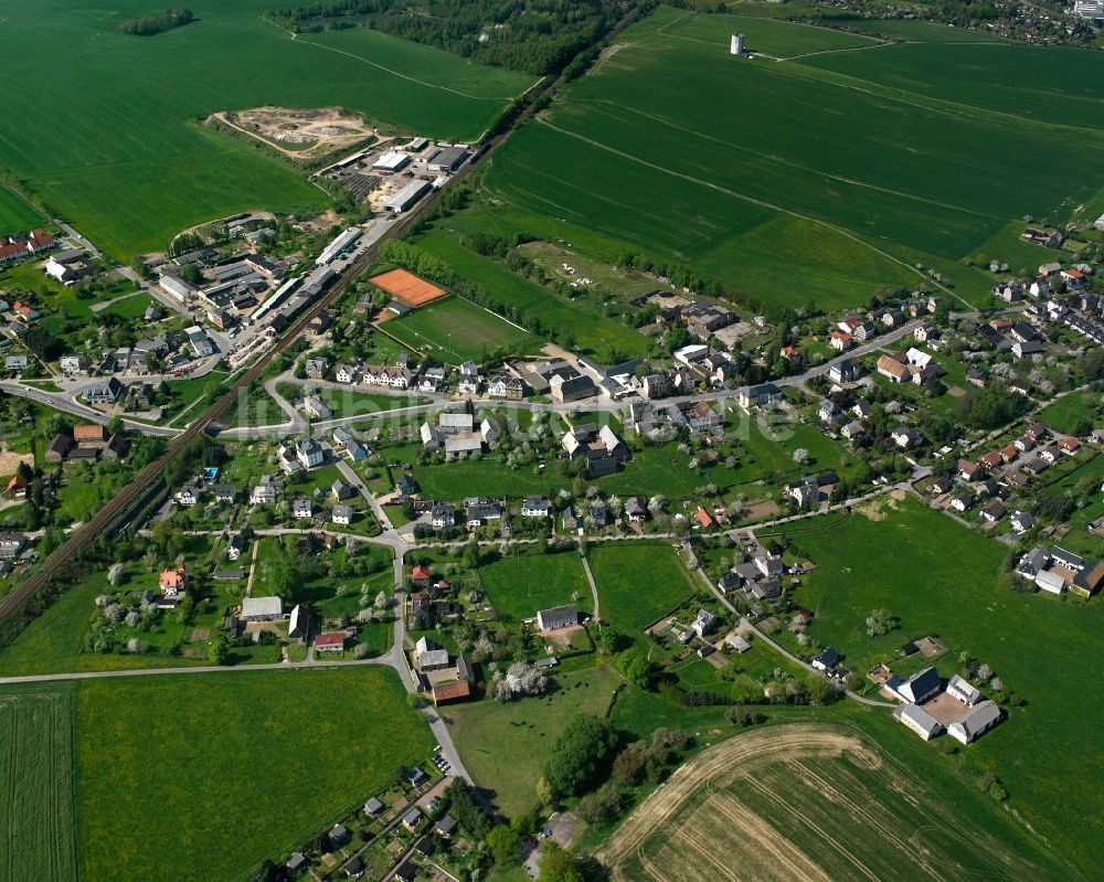 Luftbild Altmittweida - Dorfkern am Feldrand in Altmittweida im Bundesland Sachsen, Deutschland