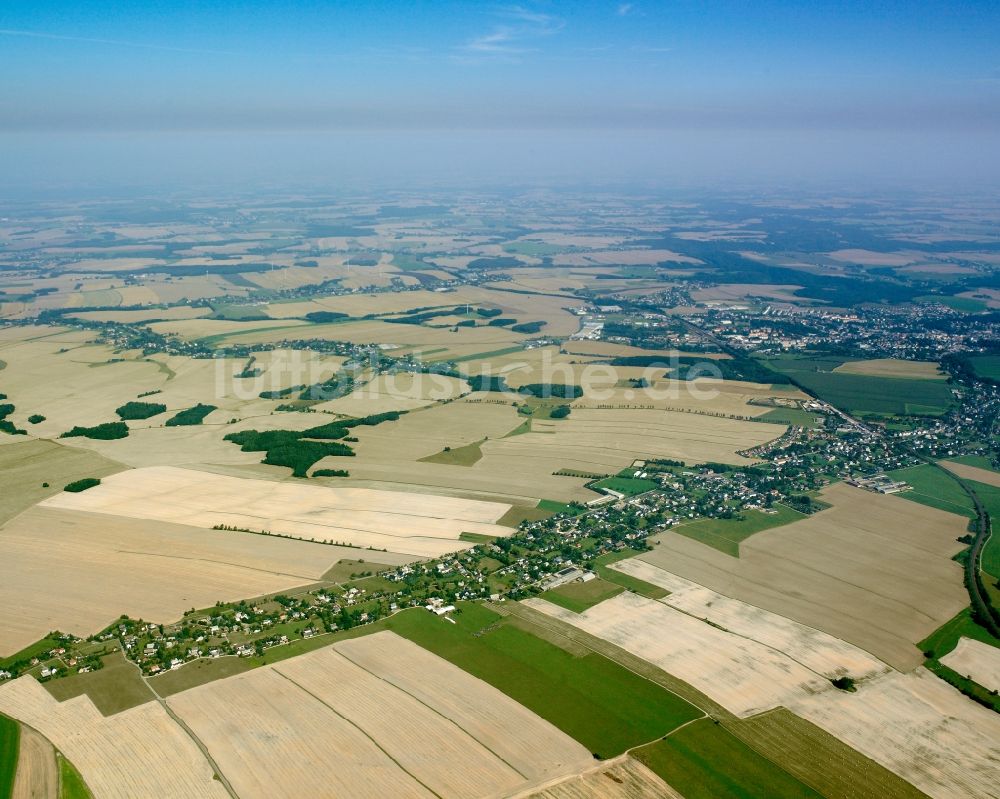 Luftaufnahme Altmittweida - Dorfkern am Feldrand in Altmittweida im Bundesland Sachsen, Deutschland