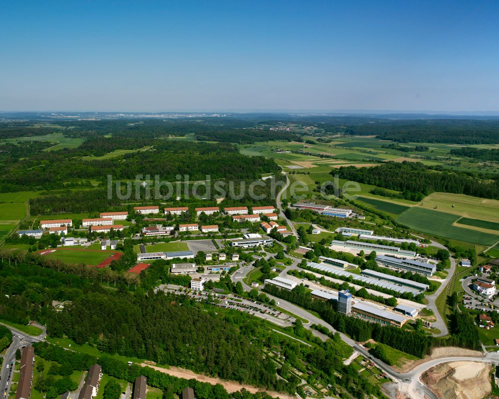 Alzenberg von oben - Dorfkern am Feldrand in Alzenberg im Bundesland Baden-Württemberg, Deutschland