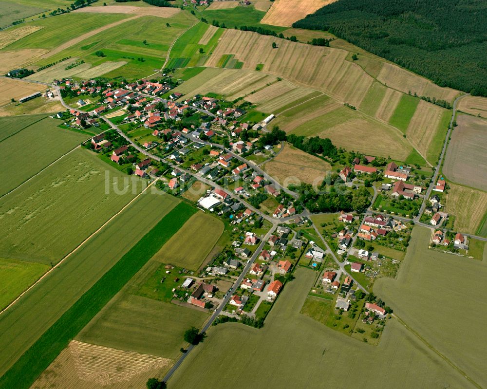 Luftbild Anbau - Dorfkern am Feldrand in Anbau im Bundesland Sachsen, Deutschland