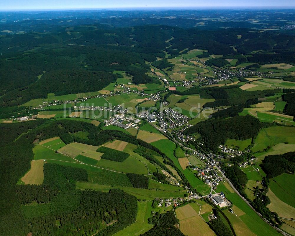 Luftbild Aue - Dorfkern am Feldrand in Aue im Bundesland Nordrhein-Westfalen, Deutschland