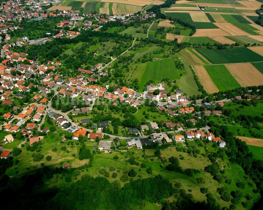 Luftbild Bad Boll - Dorfkern am Feldrand in Bad Boll im Bundesland Baden-Württemberg, Deutschland