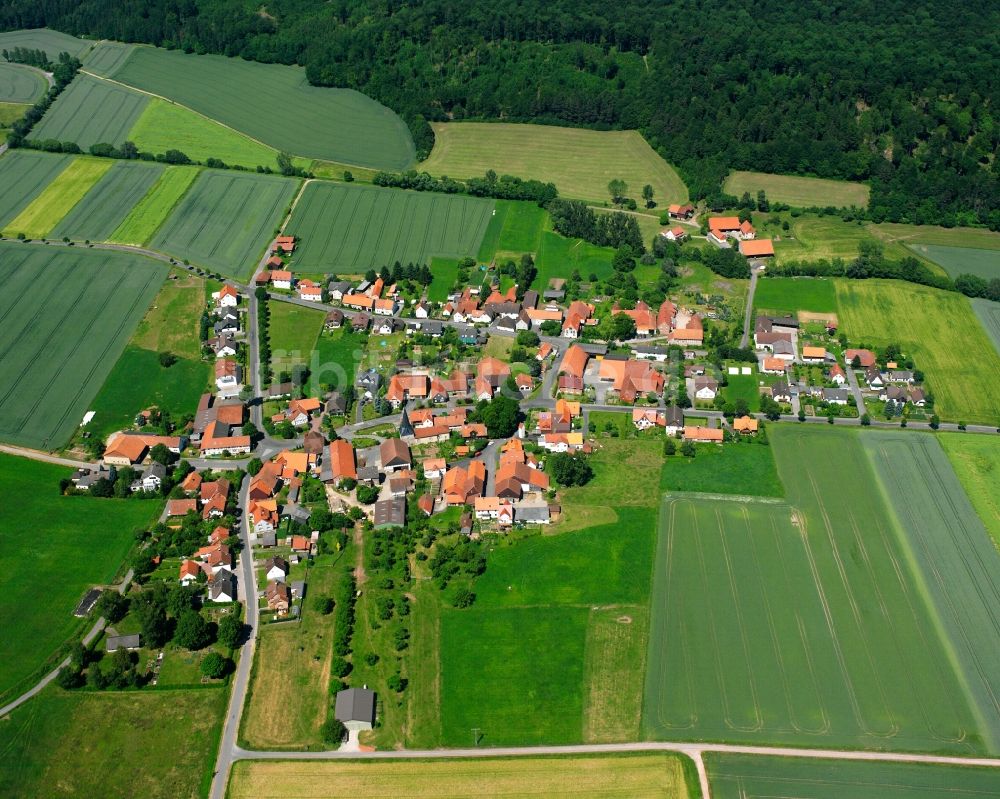 Barlissen von oben - Dorfkern am Feldrand in Barlissen im Bundesland Niedersachsen, Deutschland