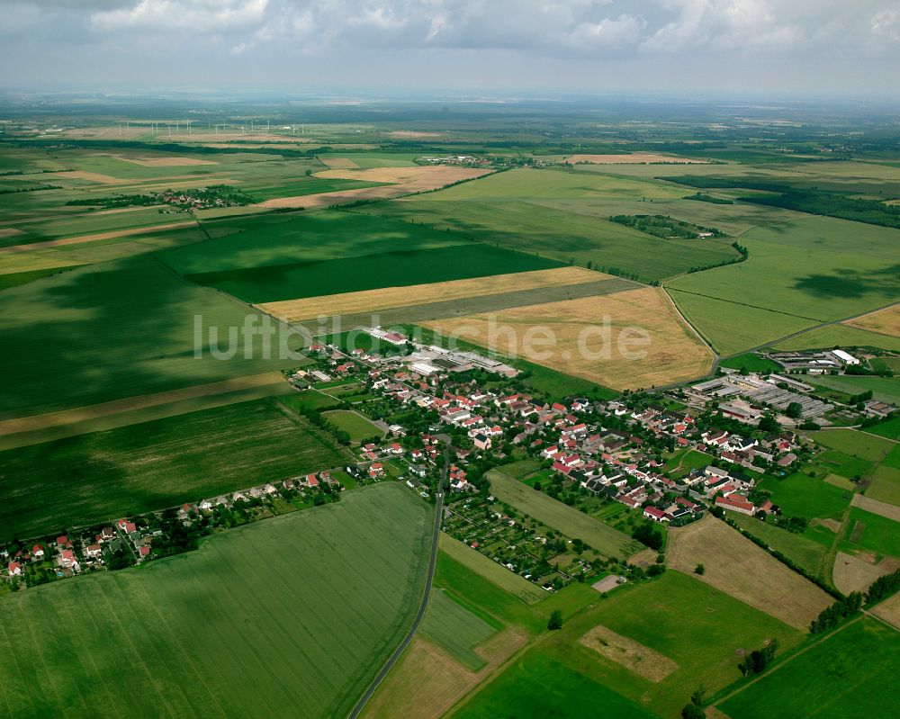 Luftaufnahme Bauda - Dorfkern am Feldrand in Bauda im Bundesland Sachsen, Deutschland