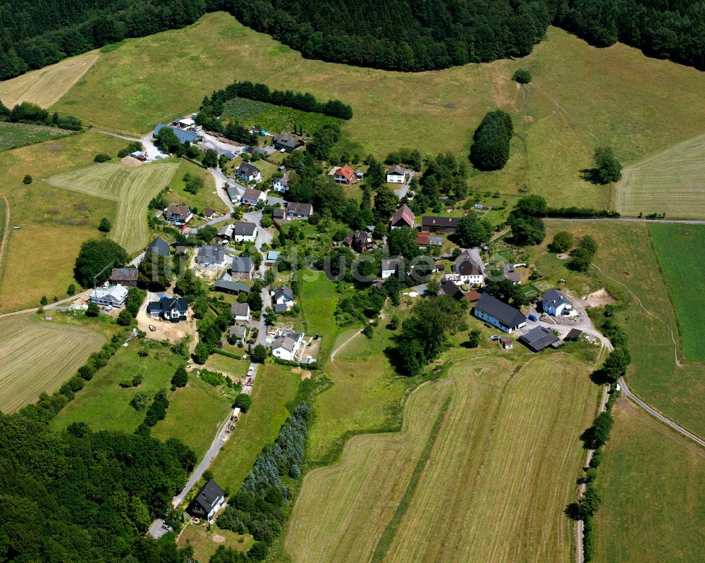 Beckinghausen von oben - Dorfkern am Feldrand in Beckinghausen im Bundesland Nordrhein-Westfalen, Deutschland