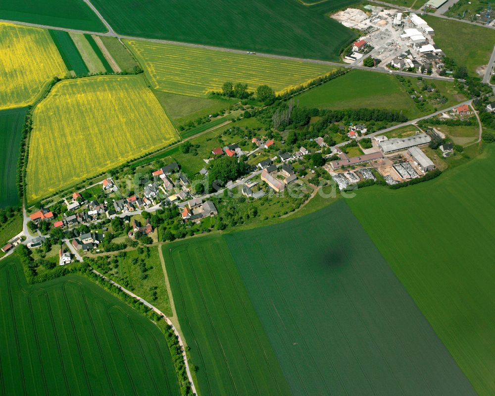 Luftbild Beiersdorf - Dorfkern am Feldrand in Beiersdorf im Bundesland Thüringen, Deutschland