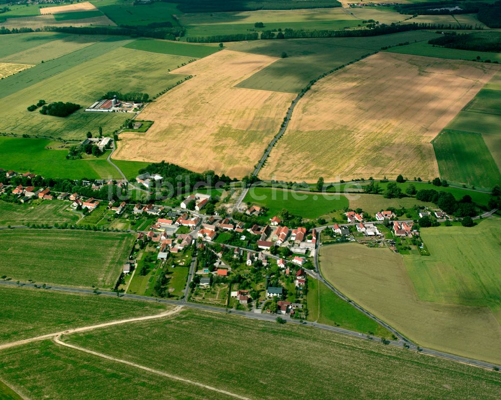 Luftbild Bieberach - Dorfkern am Feldrand in Bieberach im Bundesland Sachsen, Deutschland