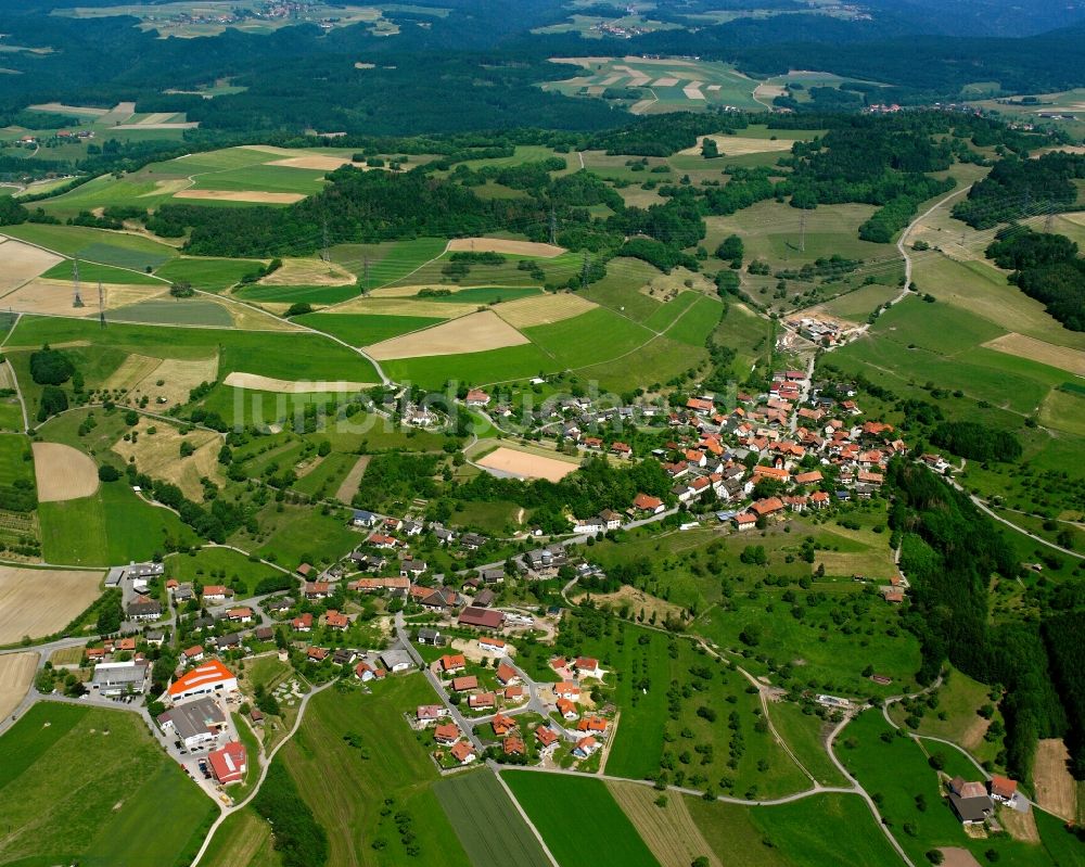 Luftbild Birndorf - Dorfkern am Feldrand in Birndorf im Bundesland Baden-Württemberg, Deutschland