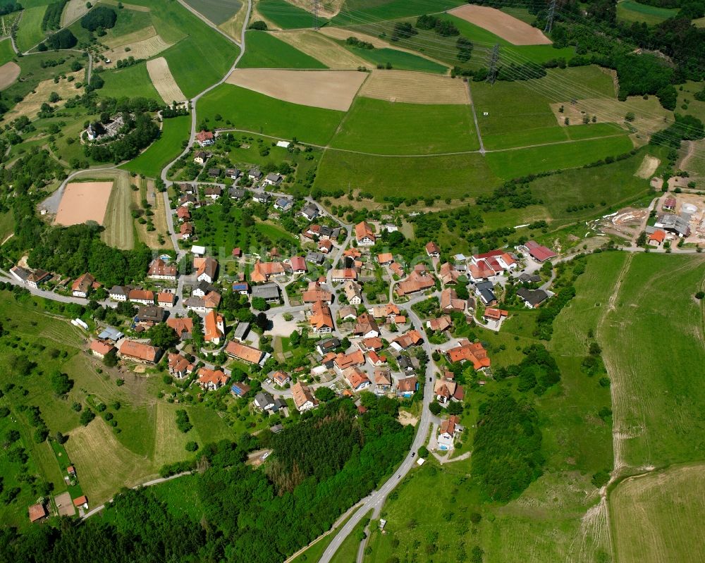 Luftaufnahme Birndorf - Dorfkern am Feldrand in Birndorf im Bundesland Baden-Württemberg, Deutschland