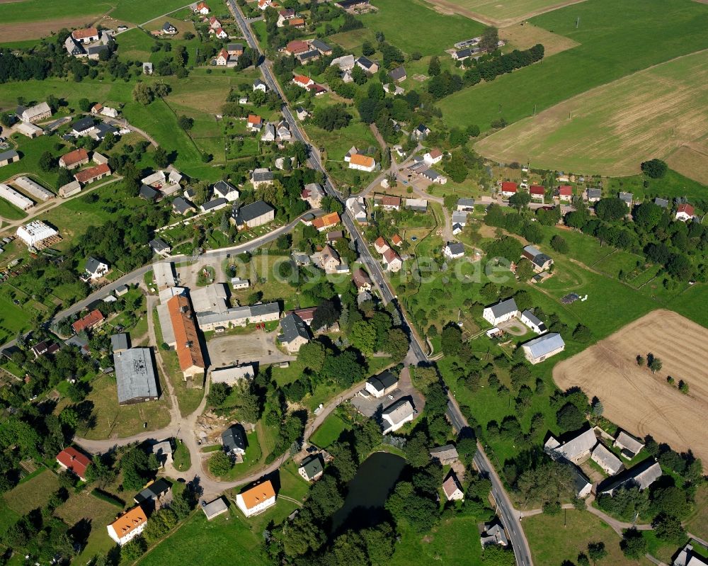 Luftbild Bockendorf - Dorfkern am Feldrand in Bockendorf im Bundesland Sachsen, Deutschland