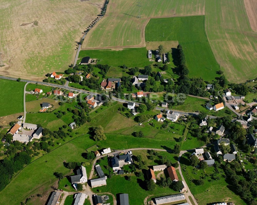 Luftaufnahme Bockendorf - Dorfkern am Feldrand in Bockendorf im Bundesland Sachsen, Deutschland