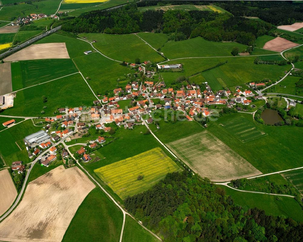 Luftaufnahme Breitenau - Dorfkern am Feldrand in Breitenau im Bundesland Bayern, Deutschland