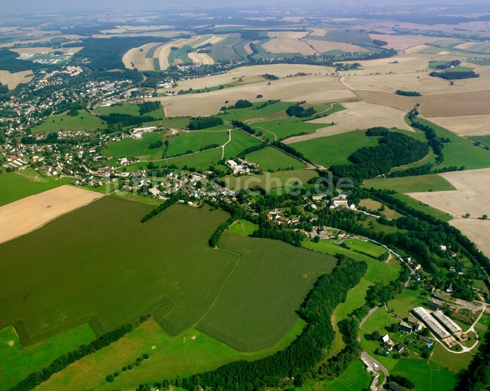 Luftbild Breitenau - Dorfkern am Feldrand in Breitenau im Bundesland Sachsen, Deutschland