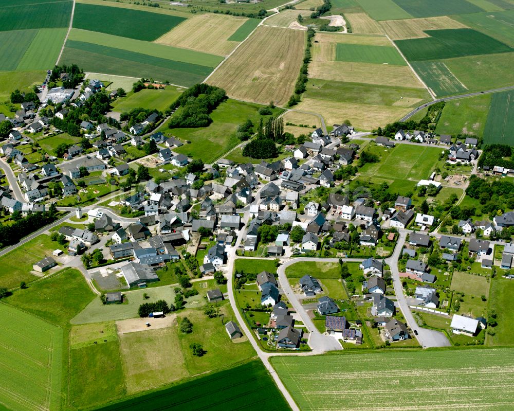 Luftbild Bärenbach - Dorfkern am Feldrand in Bärenbach im Bundesland Rheinland-Pfalz, Deutschland