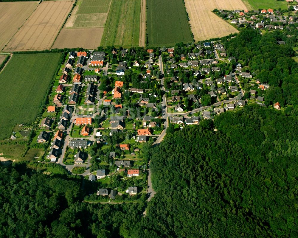 Luftbild Börnsen - Dorfkern am Feldrand in Börnsen im Bundesland Schleswig-Holstein, Deutschland