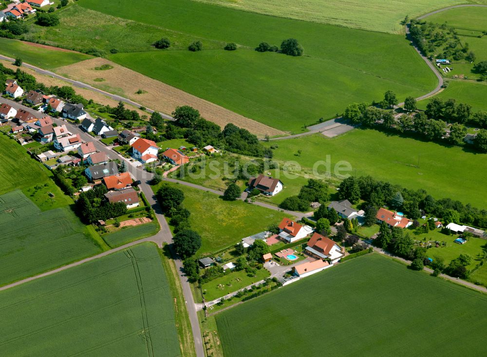 Luftbild Börrstadt - Dorfkern am Feldrand in Börrstadt im Bundesland Rheinland-Pfalz, Deutschland