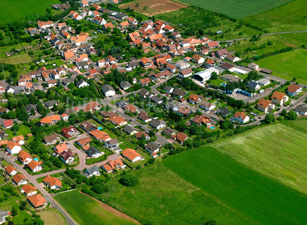 Luftbild Börrstadt - Dorfkern am Feldrand in Börrstadt im Bundesland Rheinland-Pfalz, Deutschland