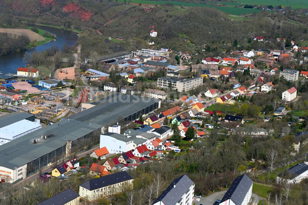 Luftbild Brucke - Dorfkern am Feldrand in Brucke im Bundesland Sachsen-Anhalt, Deutschland